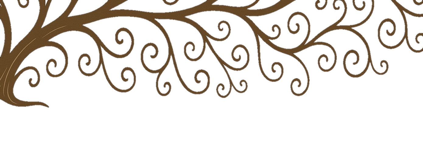 Whimsical tree branch header